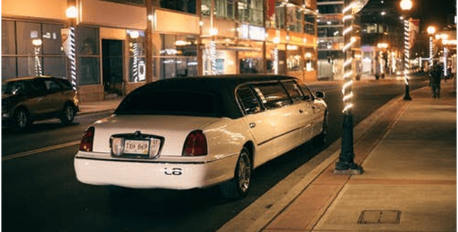 A Limousine service at night