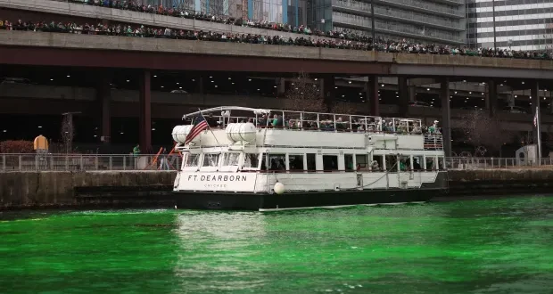 Luxury Limo Service to River Dye Chicago, Chicago River Dyeing