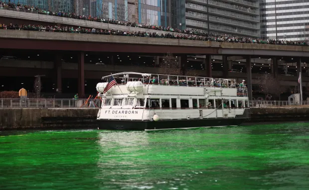 Luxury Limo Service to River Dye Chicago, Chicago River Dyeing