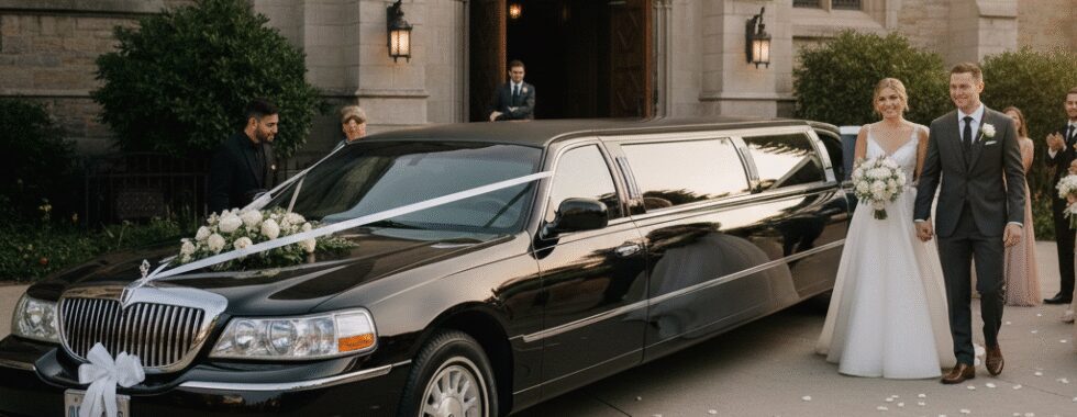 Party Bus Chicago Wedding, Black & White Stretch Limousine Options
