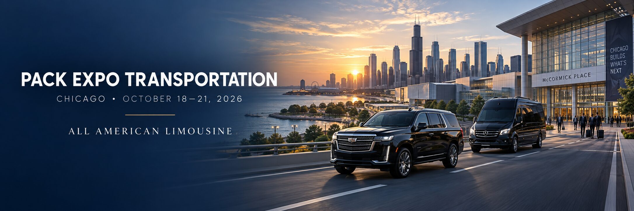 Black SUV Car Service Transportation McCormick Place Pack Expo