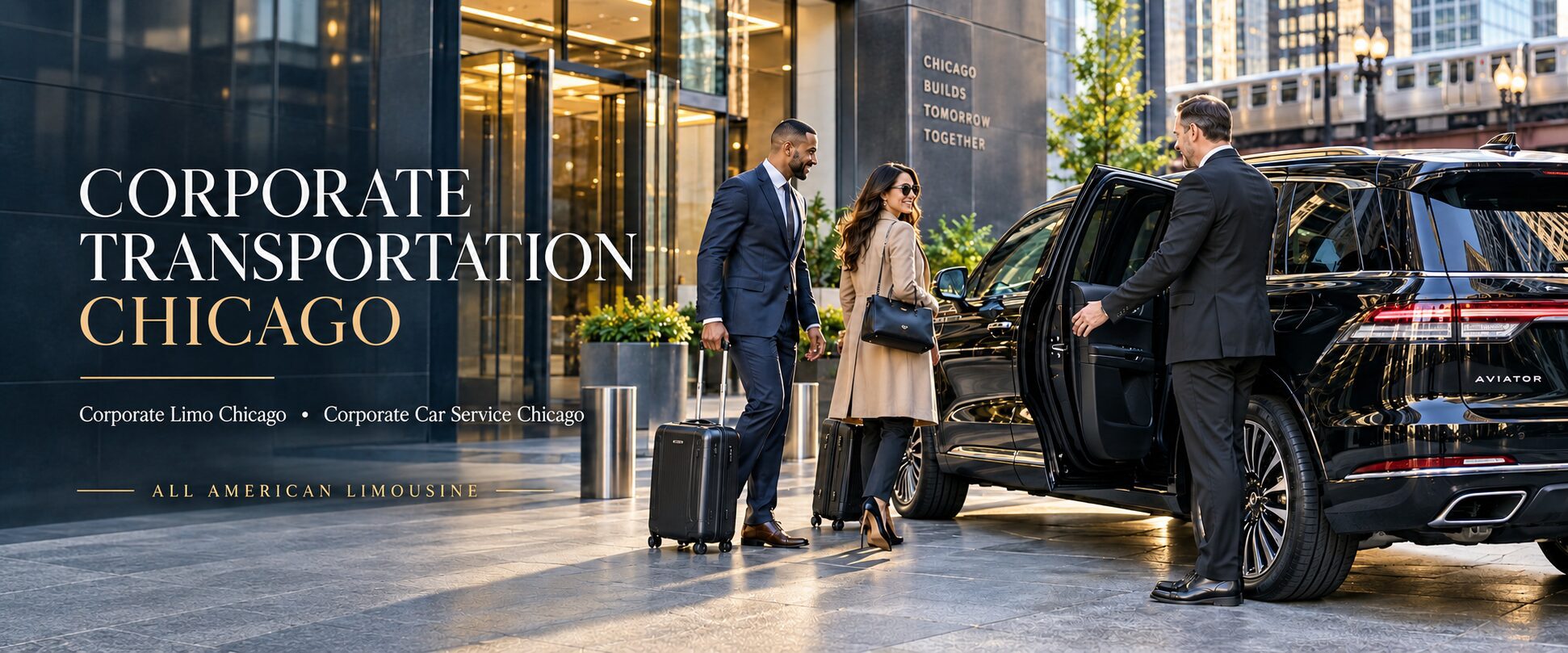 Corporate limo and executive car service in Northlake with a professional chauffeur