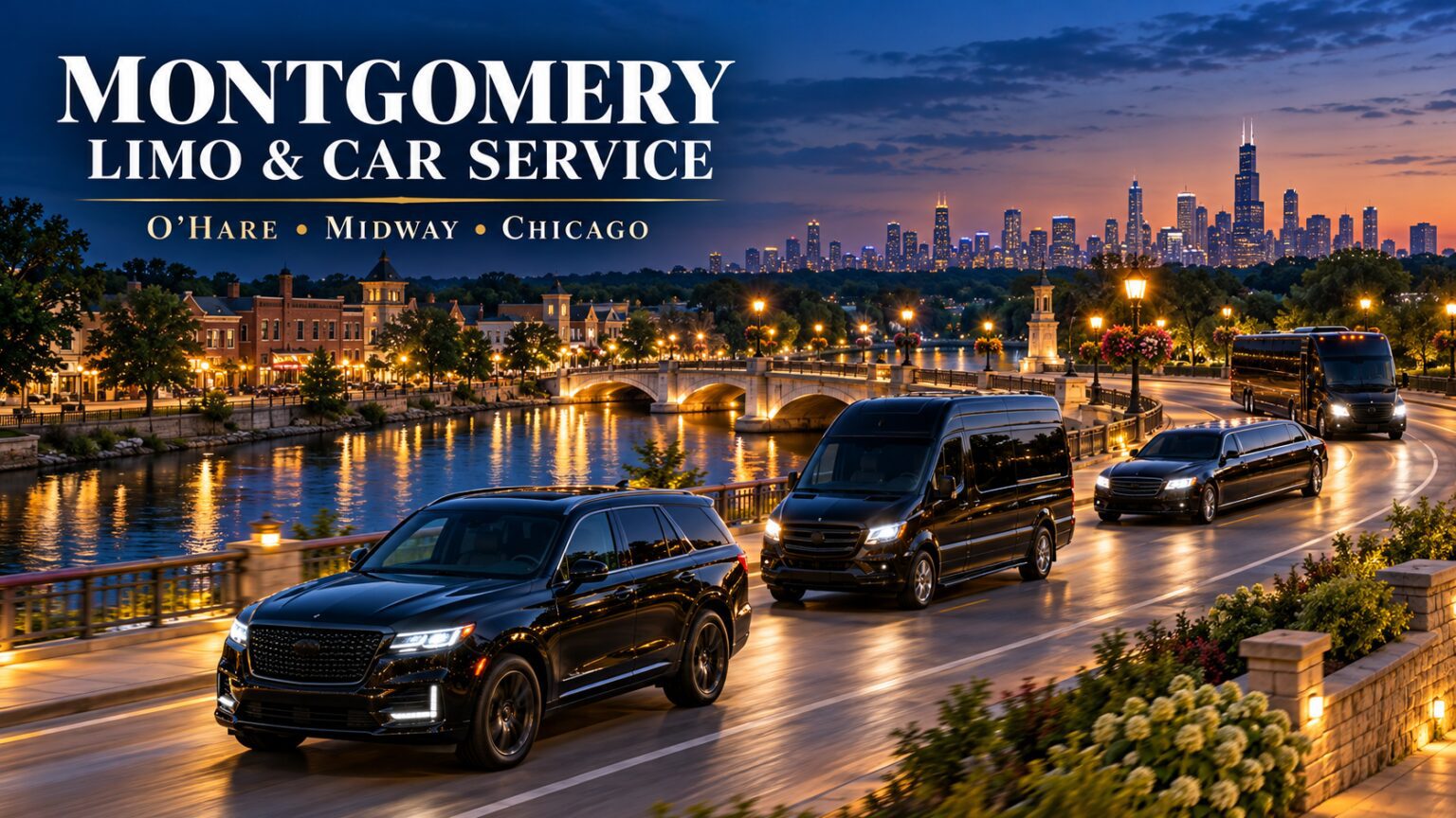 Limo Service Montgomery and Car Service Montgomery transportation to Chicago and the airports