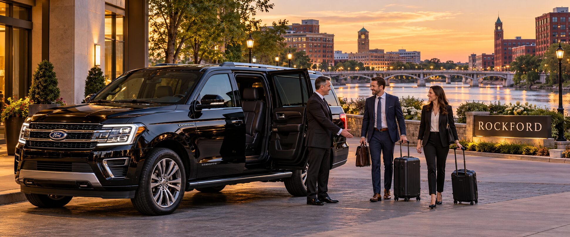 Rockford Riverfront Luxury Arrival